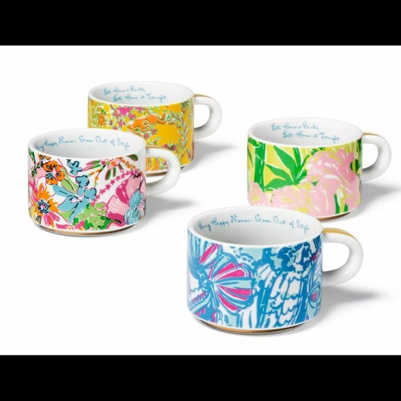 Lilly Pulitzer For Target 5pc Espresso Cups NWT - Picture 2 of 3